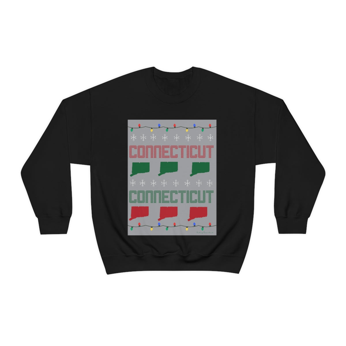 Connecticut Ugly Holiday Unisex Heavy Blend™ Crewneck Sweatshirt