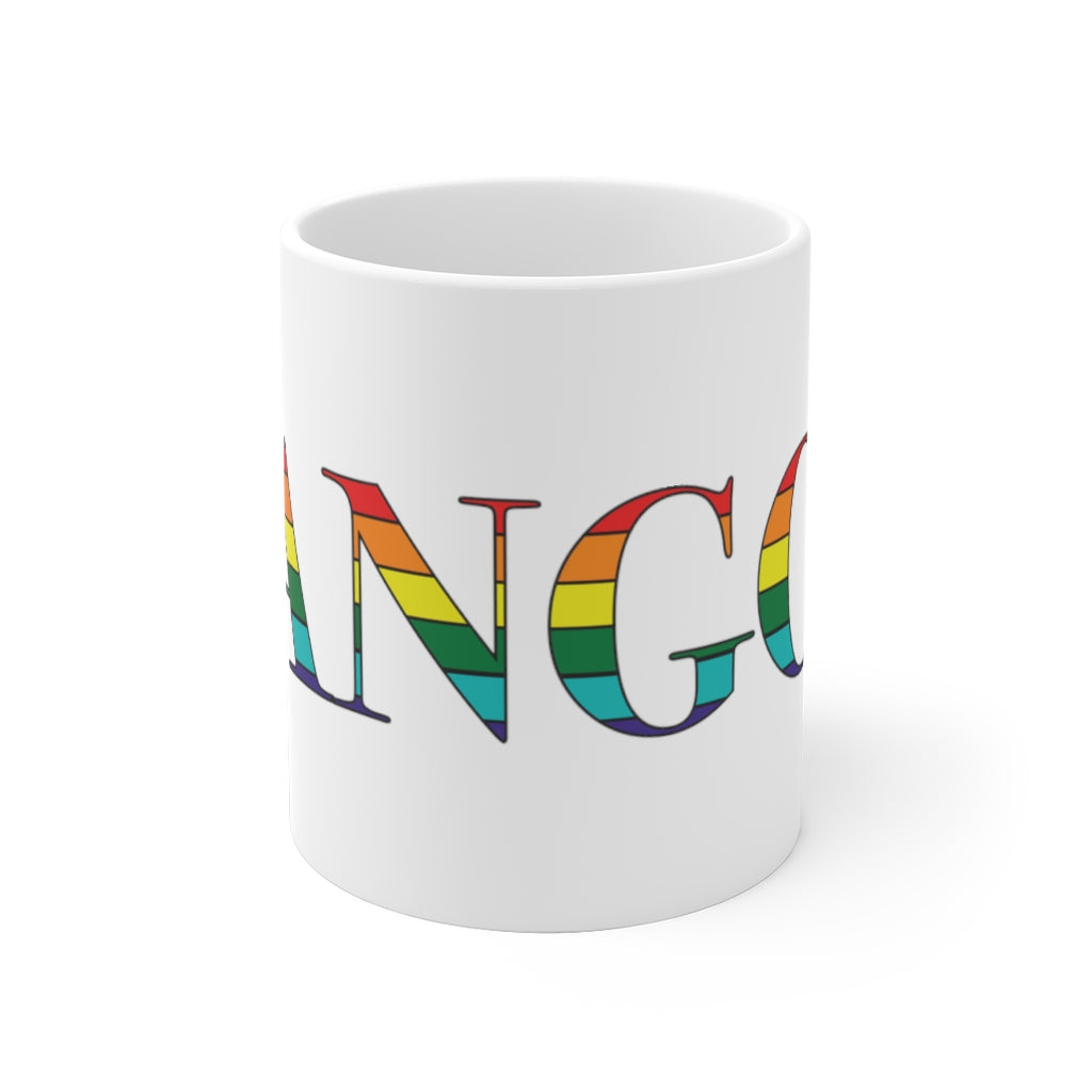 Bangor Rainbow White Ceramic Mug