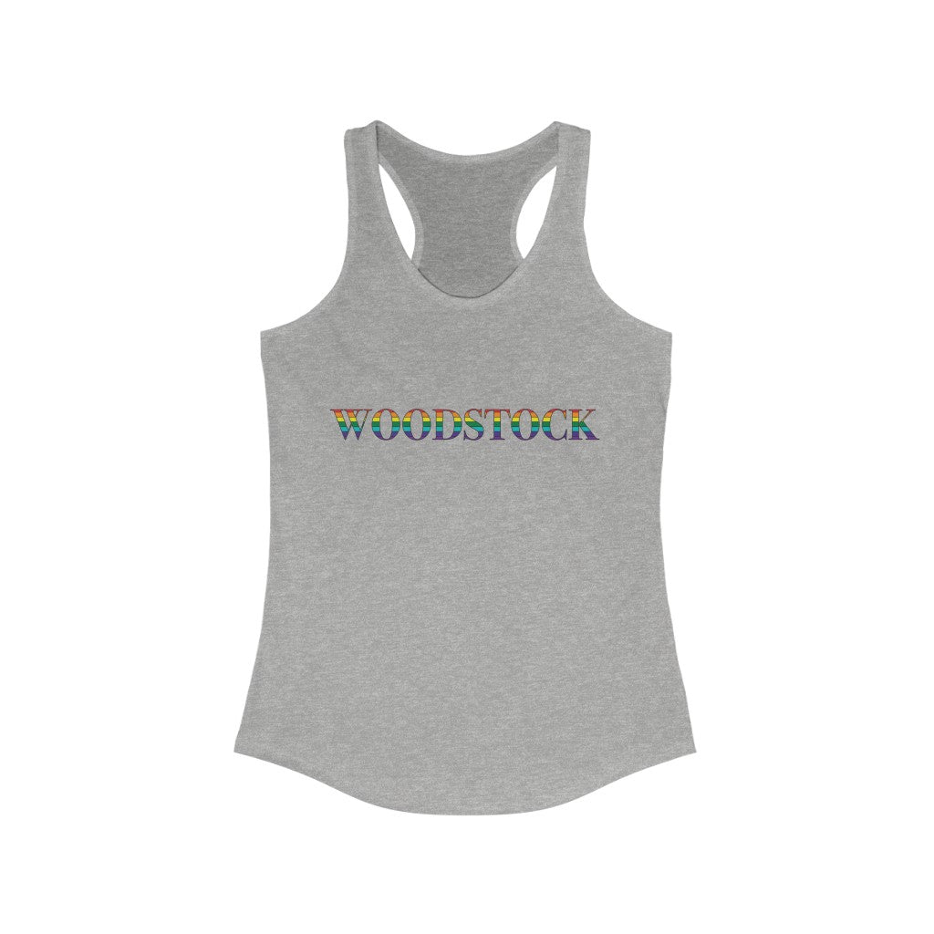 Woodstock Rainbow Women's Ideal Racerback Tank