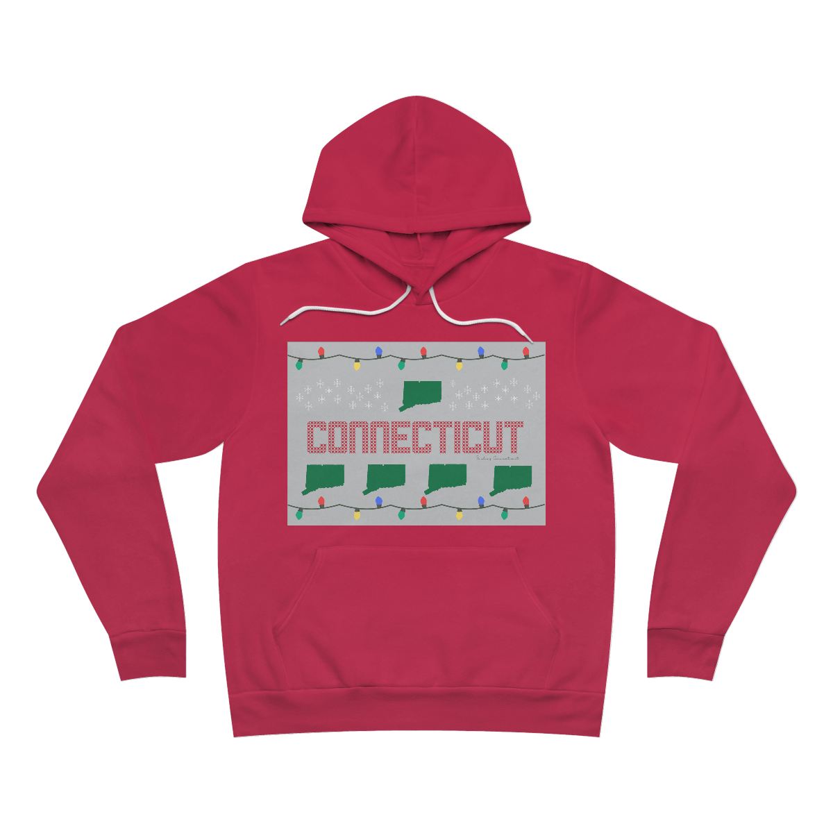 Connecticut ugly holiday hooded sweatshirt hoodie