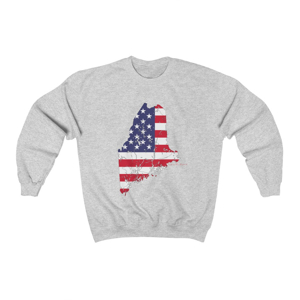 Maine American Flag collection has tee shirts, mugs, reusable bags, and other apparel and gifts. All proceeds goes to help build the Finding Maine brand and get our website up and going. Free shipping on all products. 