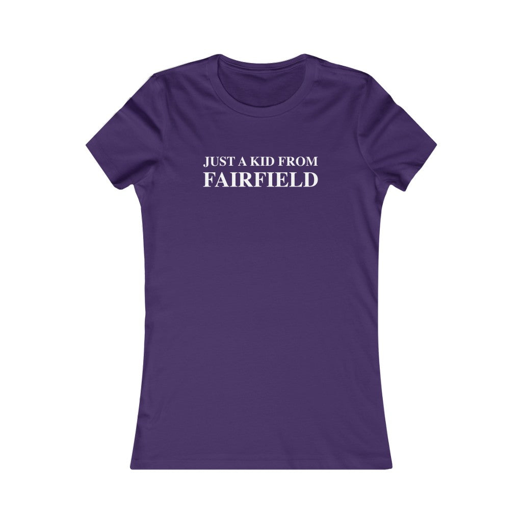 just a kid from fairfield ct / connecticut womens tee shirt  