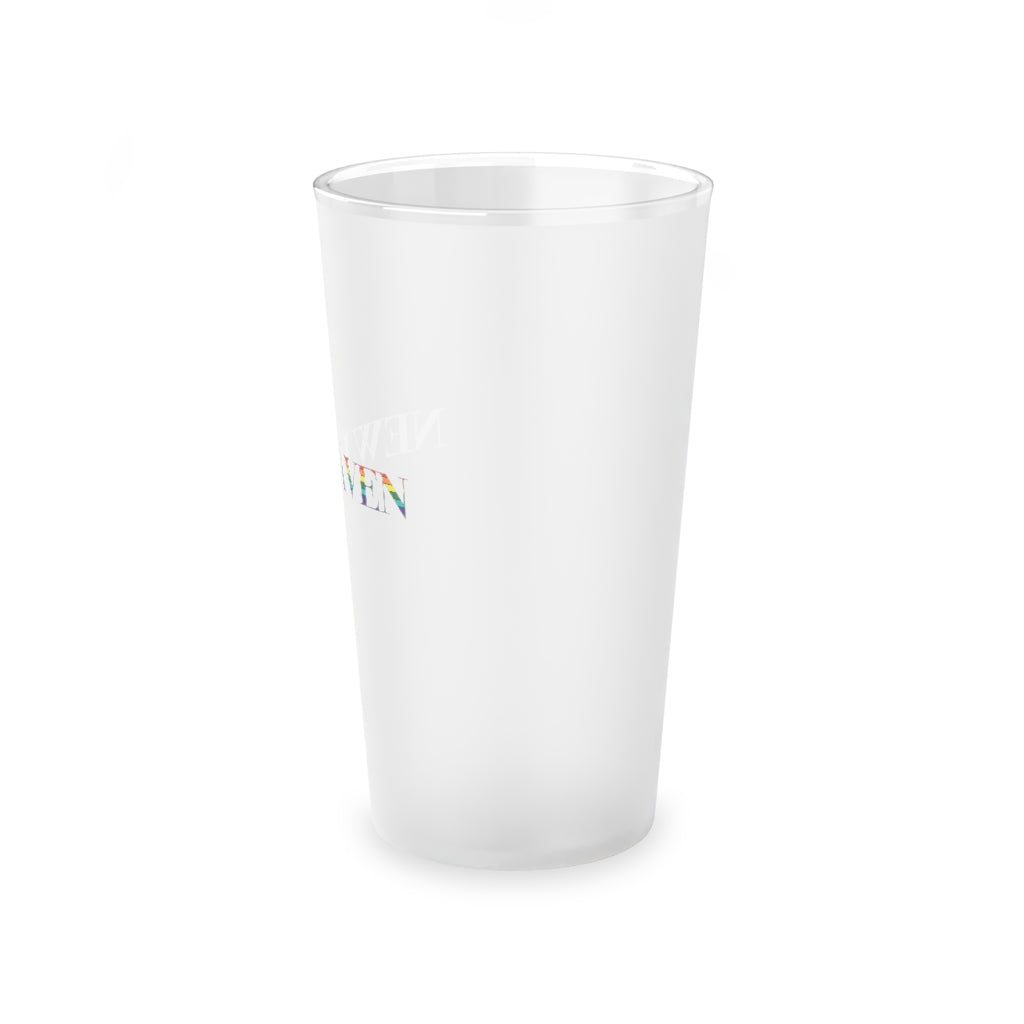 New Haven Rainbow Frosted Pint Glass, 16oz