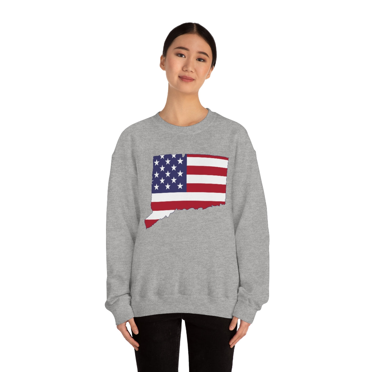 Connecticut American Flag Unisex Heavy Blend™ Crewneck Sweatshirt