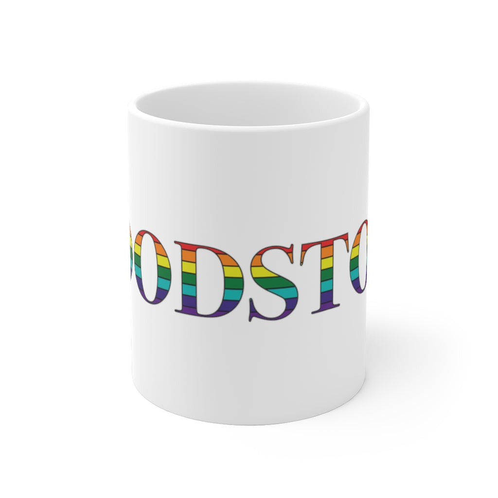 Woodstock Rainbow White Ceramic Mug