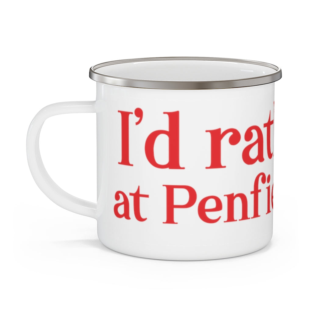 I'd rather be at Penfield Beach Enamel Camping Mug