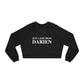 just a kid from darien ct cropped womens sweatshirt