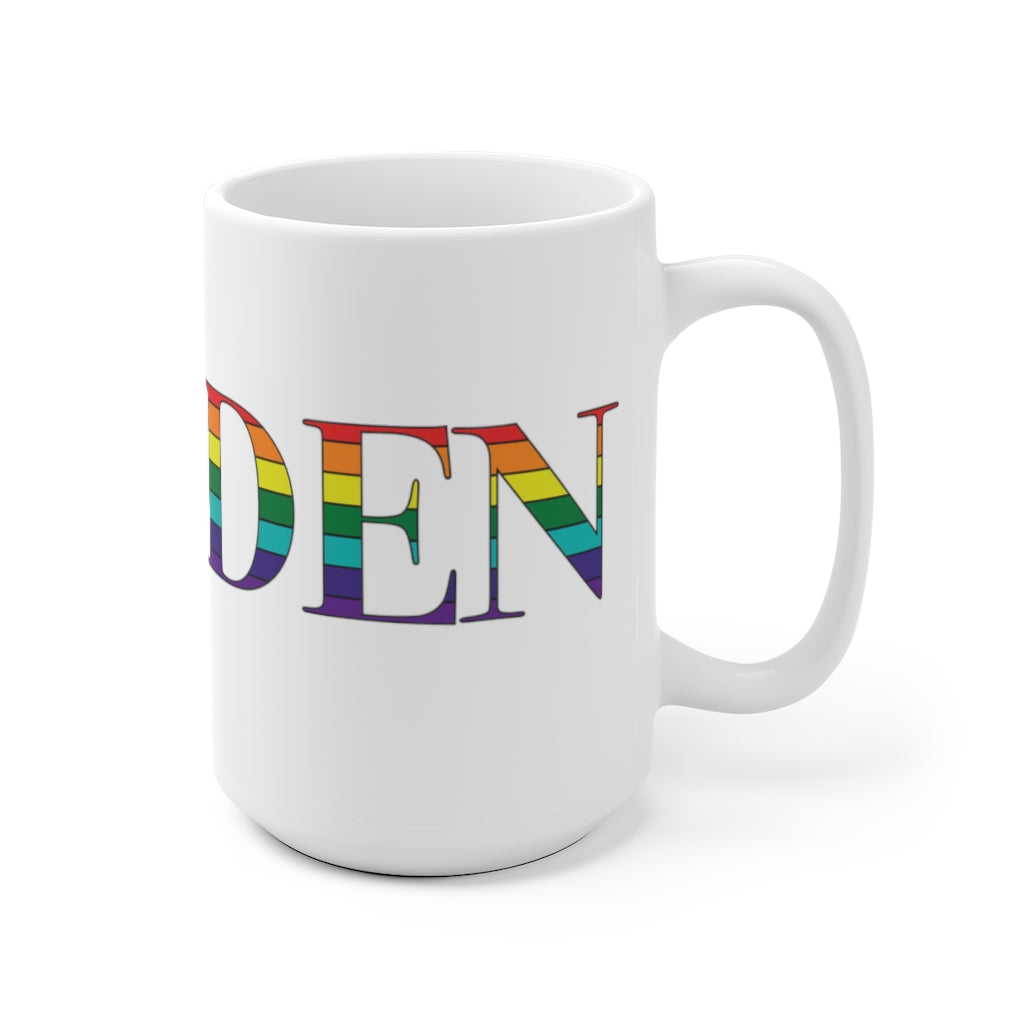 Meriden Rainbow White Ceramic Mug