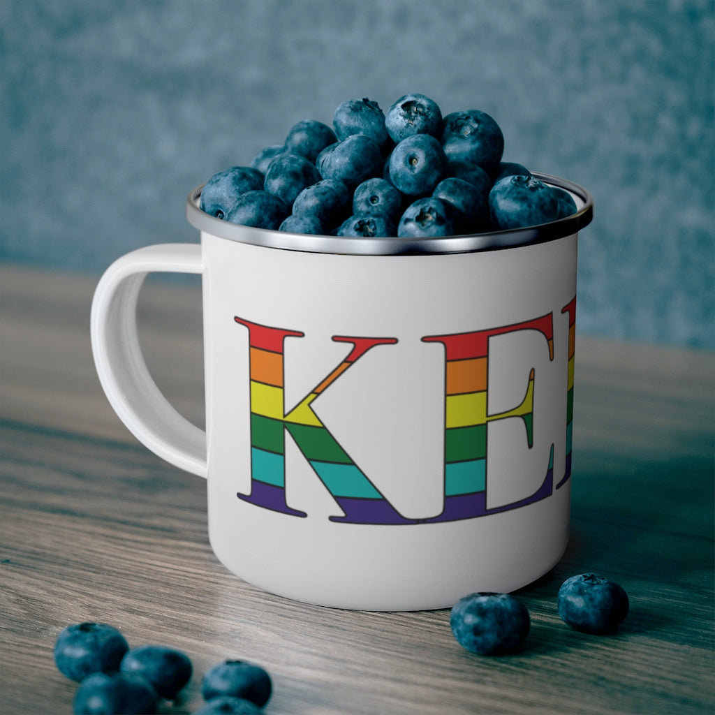 Keene Rainbow  Enamel Camping Mug