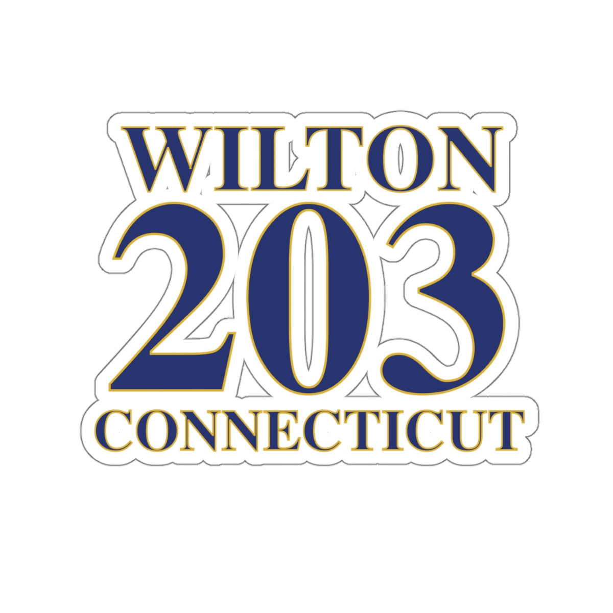 Wilton 203 Connecticut Kiss-Cut Stickers