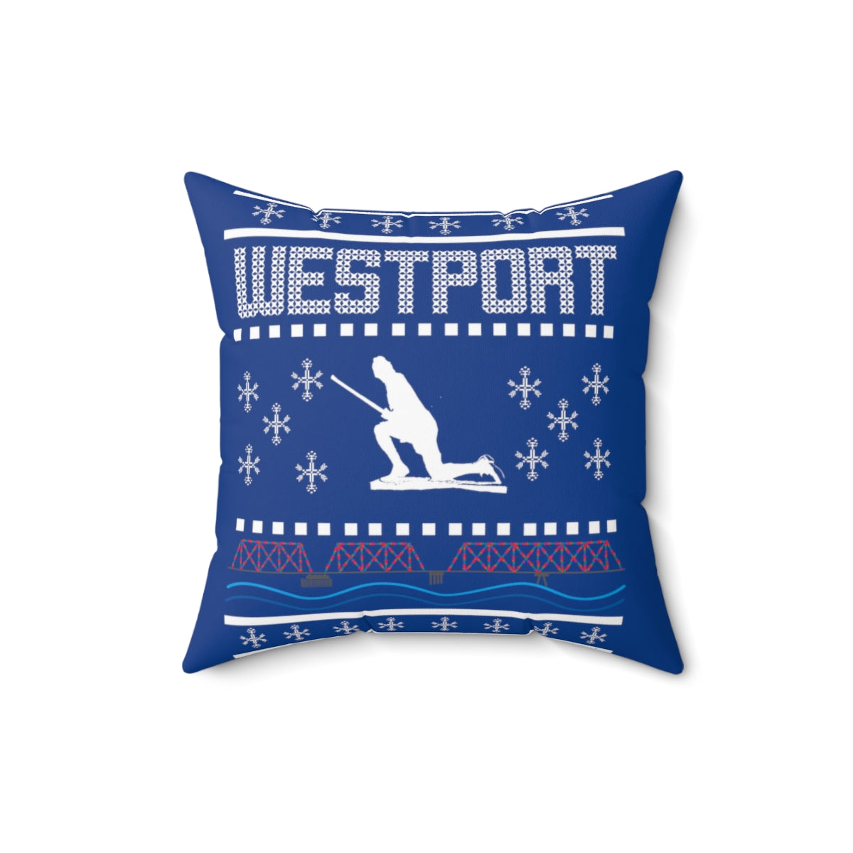 Westport Ugly Holiday Spun Polyester Square Pillow