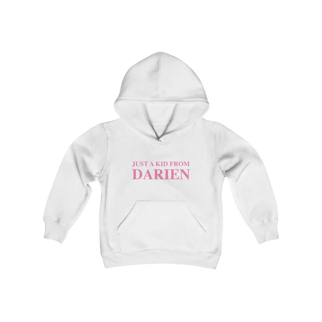 just a kid from darien youth kid childrens hooded sweatshirt hoodie