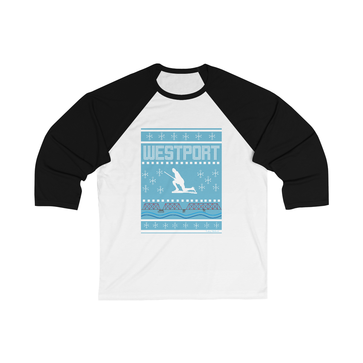 Westport Ugly Holiday Unisex 3\4 Sleeve Baseball Tee