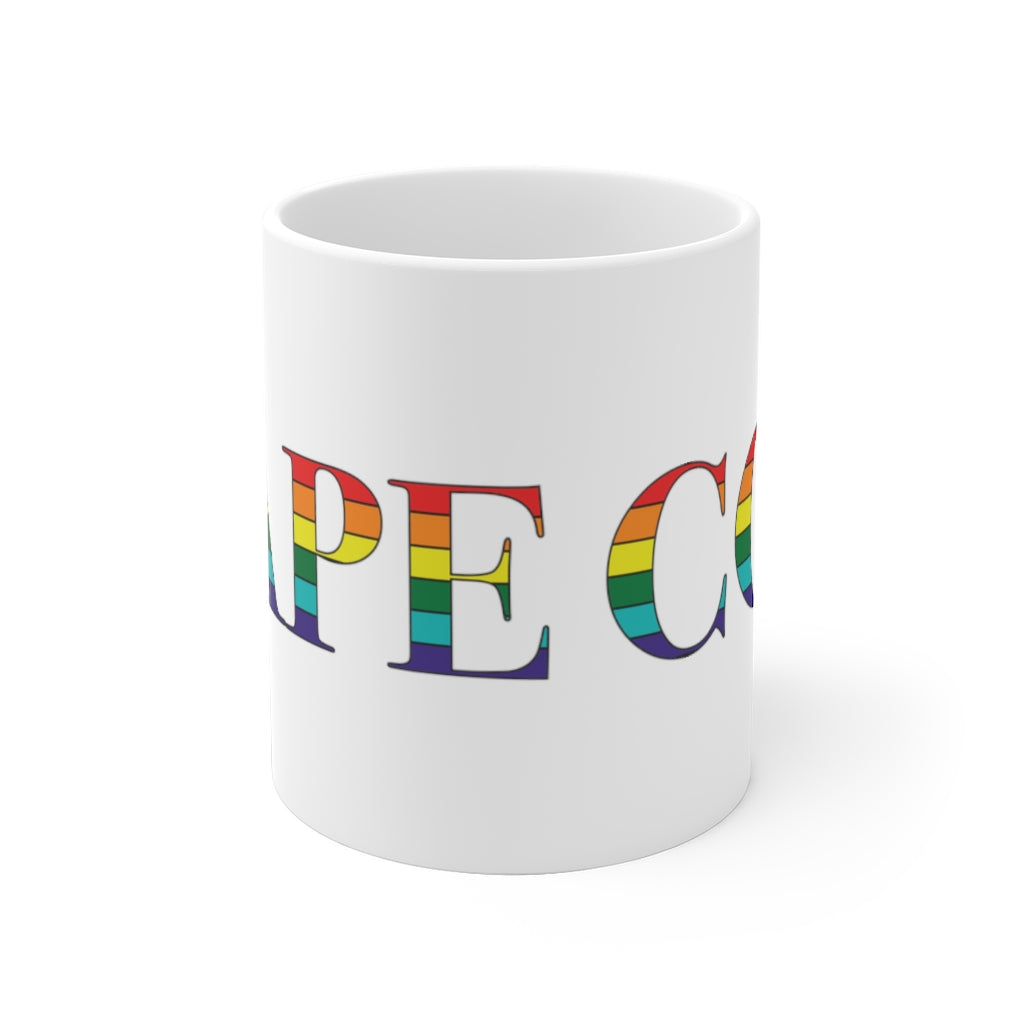 Cape Cod Rainbow White Ceramic Mug