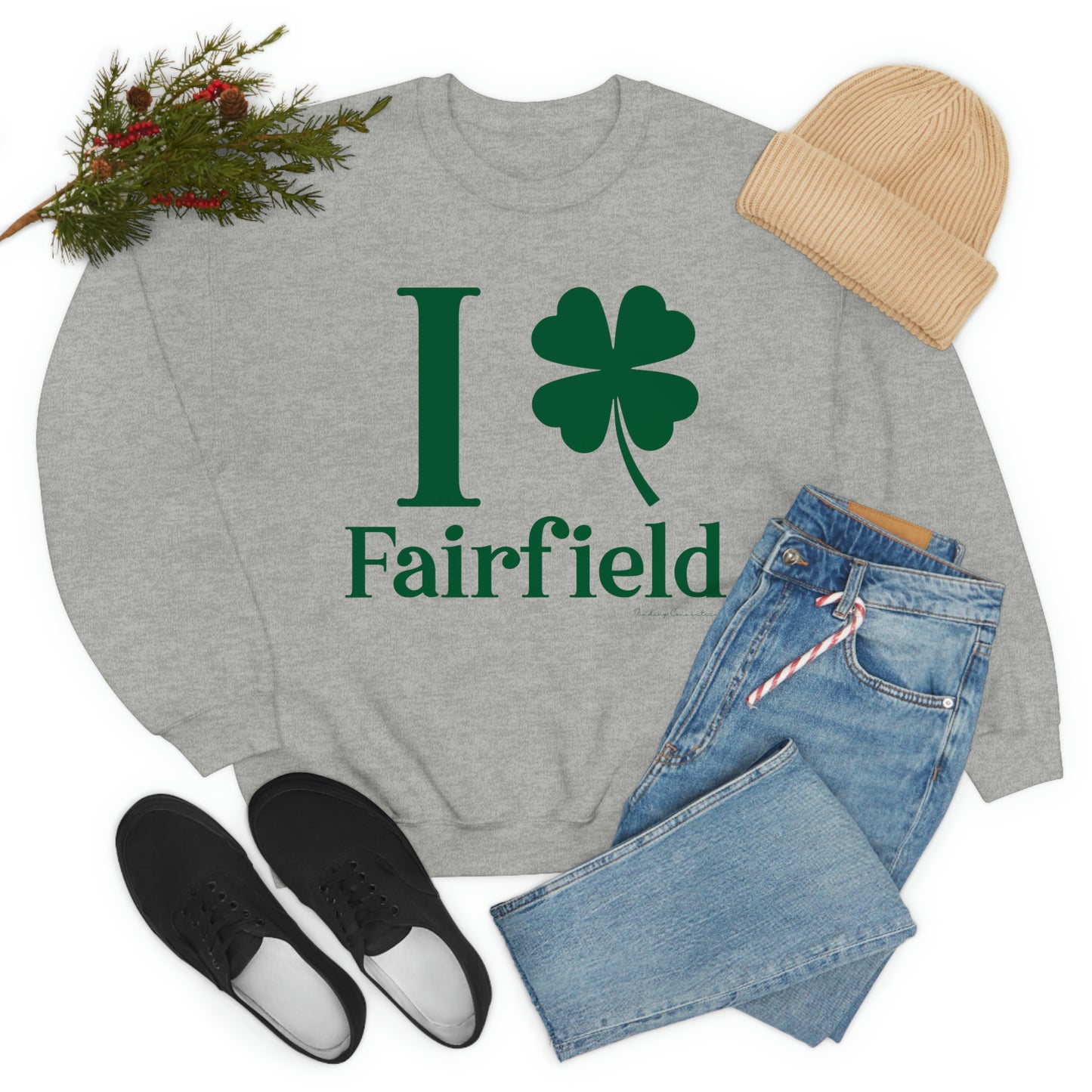 I Clover Fairfield (Green) Unisex Heavy Blend™ Crewneck Sweatshirt