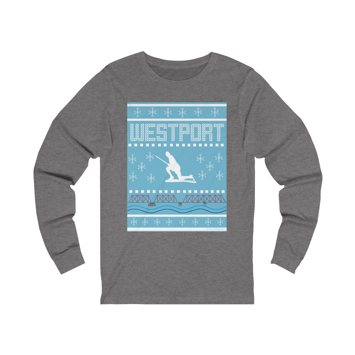 westport ct / connecticut ugly christmas sweater long sleeve tee shirt