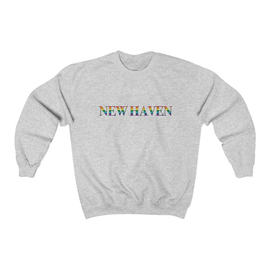 New Haven Rainbow Unisex Heavy Blend Crewneck Sweatshirt