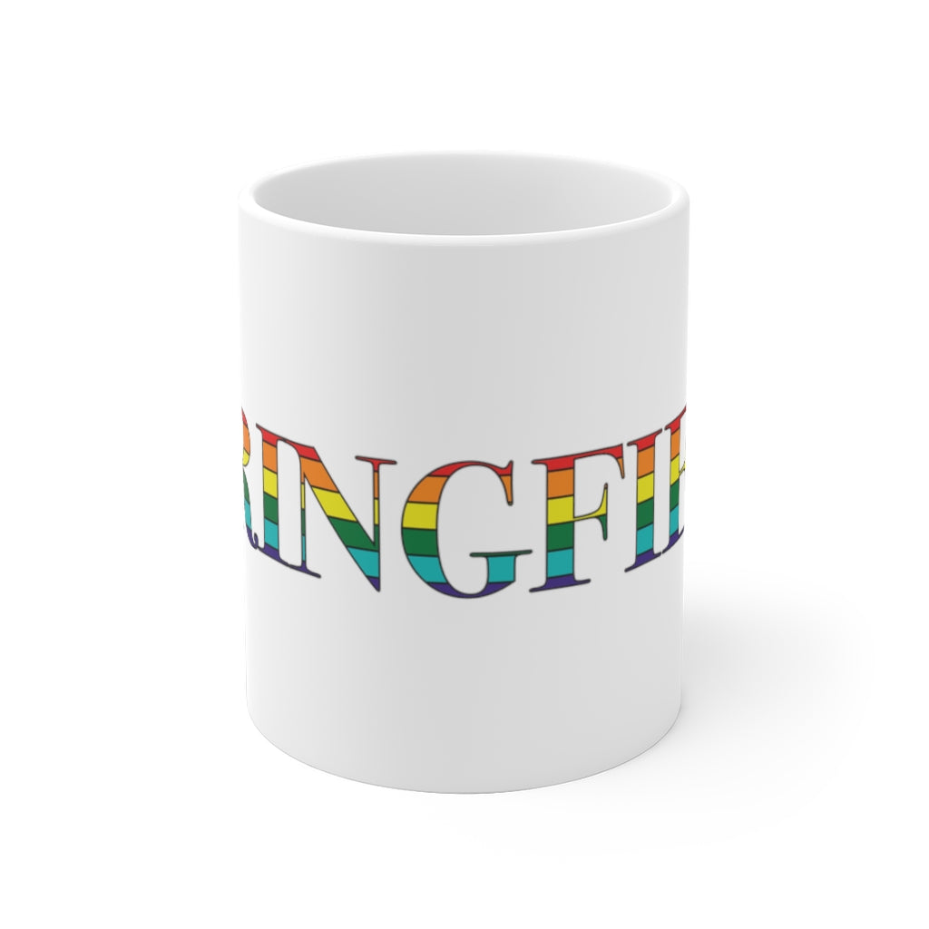 Springfield Rainbow White Ceramic Mug