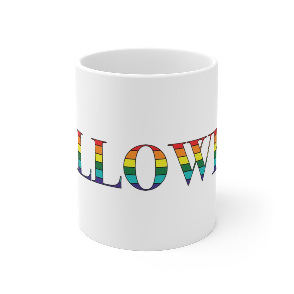 Hallowell Rainbow White Ceramic Mug