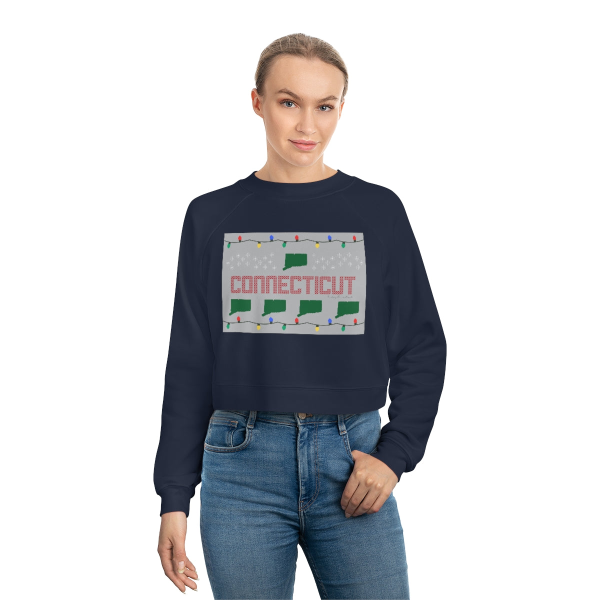 connecticut ugly holiday womens sweatshirt