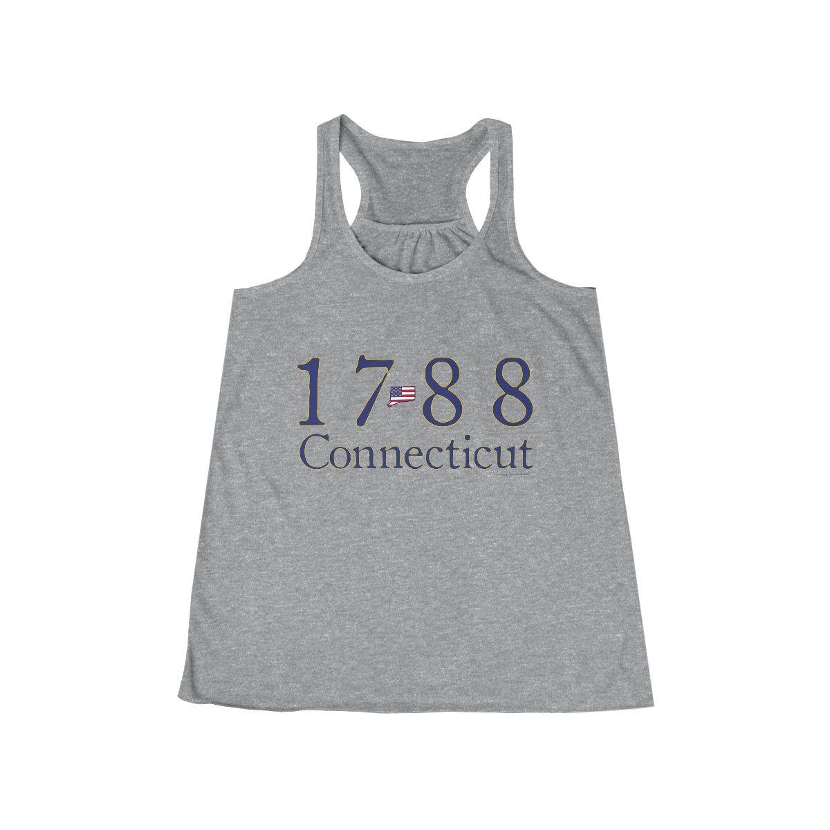 1788 Connecticut American Flag Women's Flowy Racerback Tank