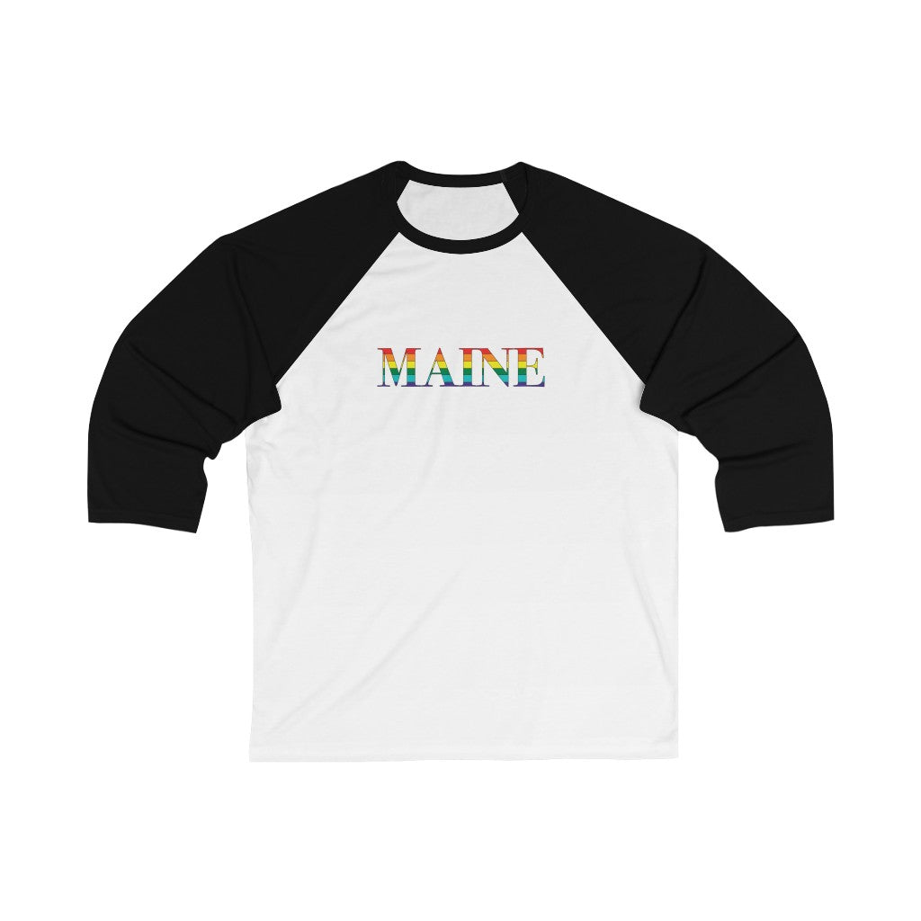 Maine Pride Unisex 3\4 Sleeve Baseball Tee