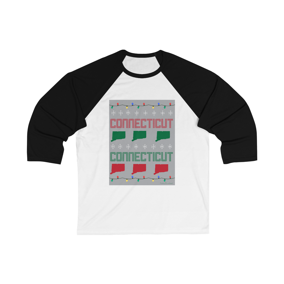 connecticut ugly holiday tee shirt 