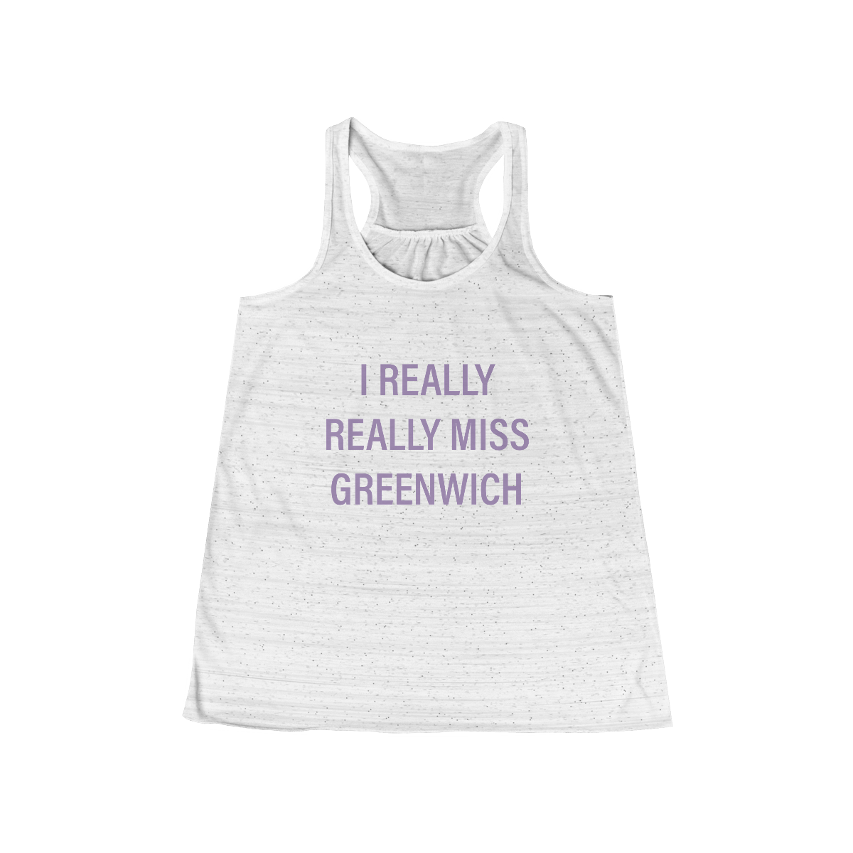 I Really Really Miss Greenwich Women's Flowy Racerback Tank