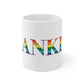 Franklin Rainbow White Ceramic Mug