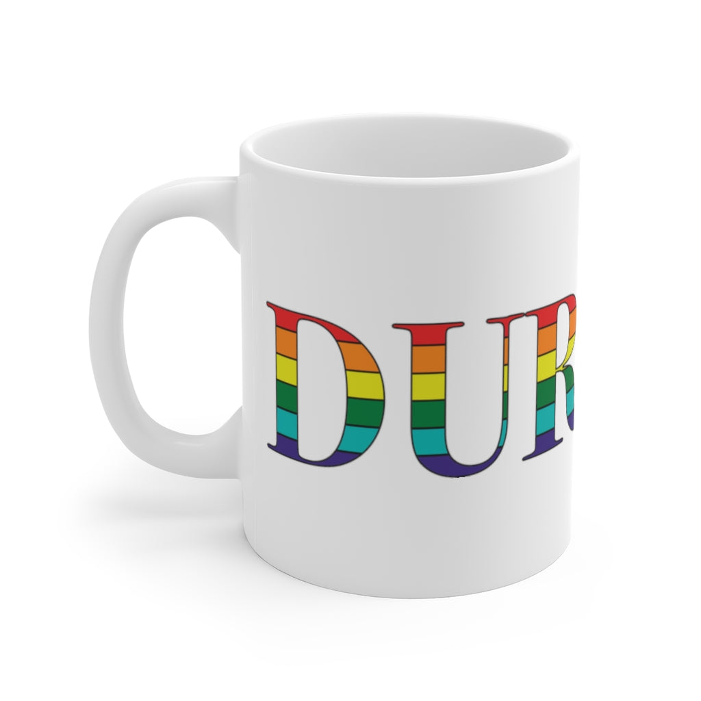 Durham Rainbow White Ceramic Mug