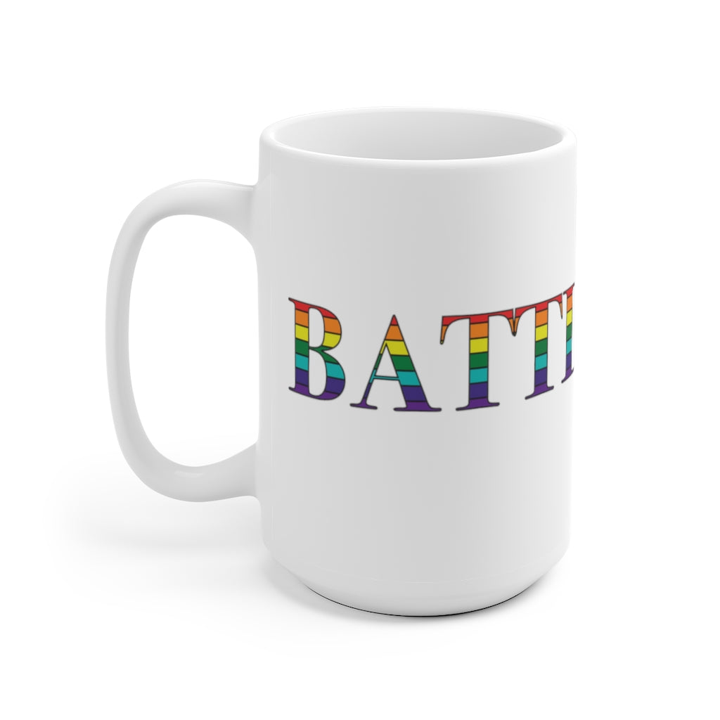 Battleboro Rainbow White Ceramic Mug