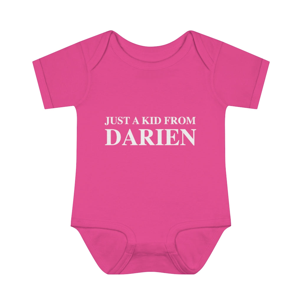 Just a kid from Darien Infant Baby Rib Bodysuit