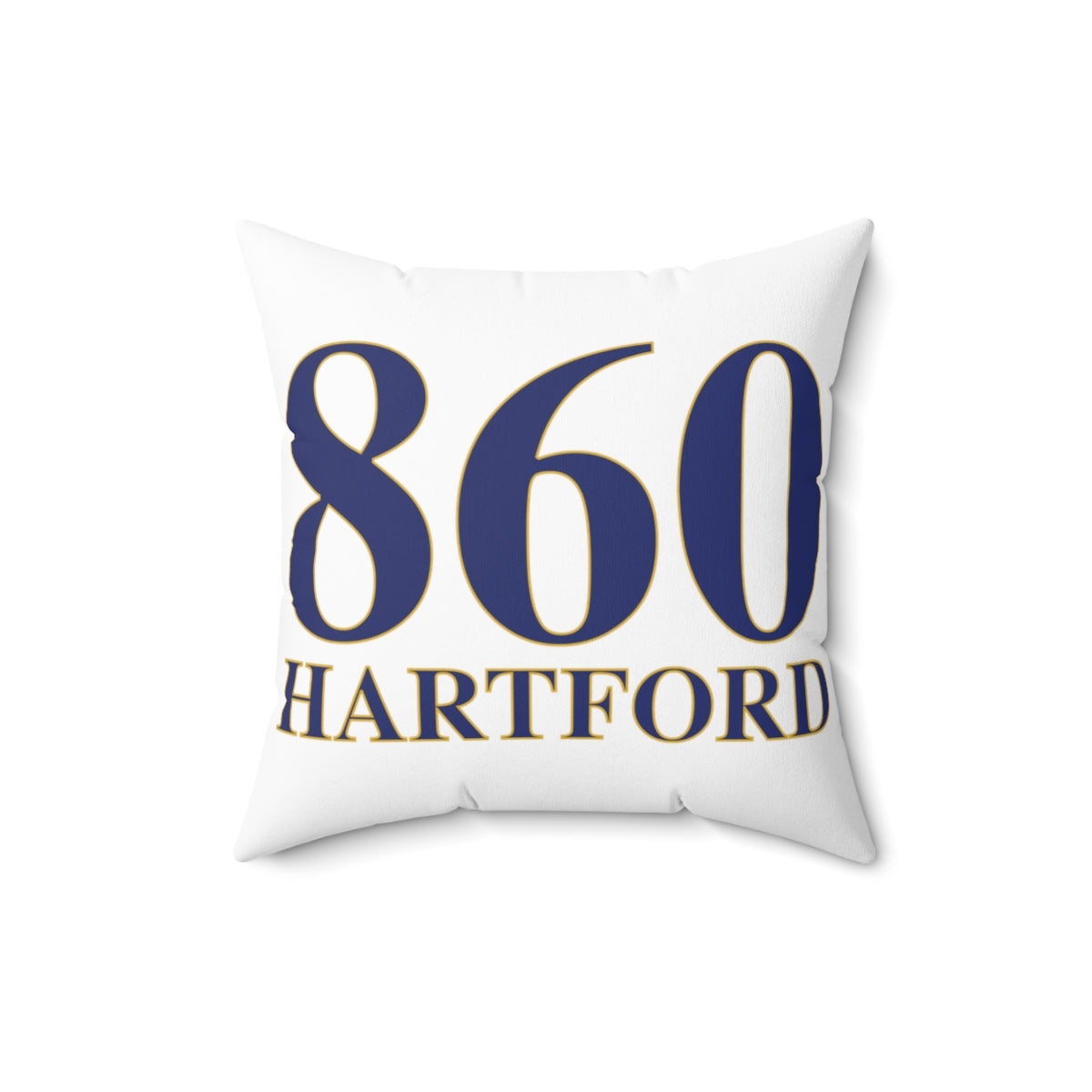 860 Hartford Spun Polyester Square Pillow 860 Hartford Collection. Inspired by the Connecticut flag and the 860! Show off for your pride for Connecticut and Hartford!   Proceeds of this collection go to help build Finding Connecticut’s website and brand. • Free USA shipping   Click here to go to our home page