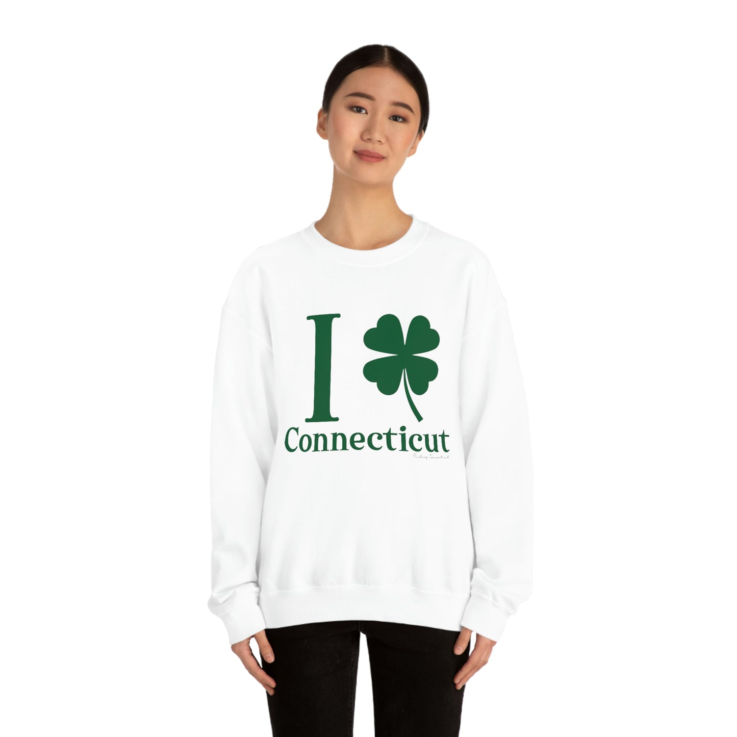 I Clover Connecticut (Green) Unisex Heavy Blend™ Crewneck Sweatshirt