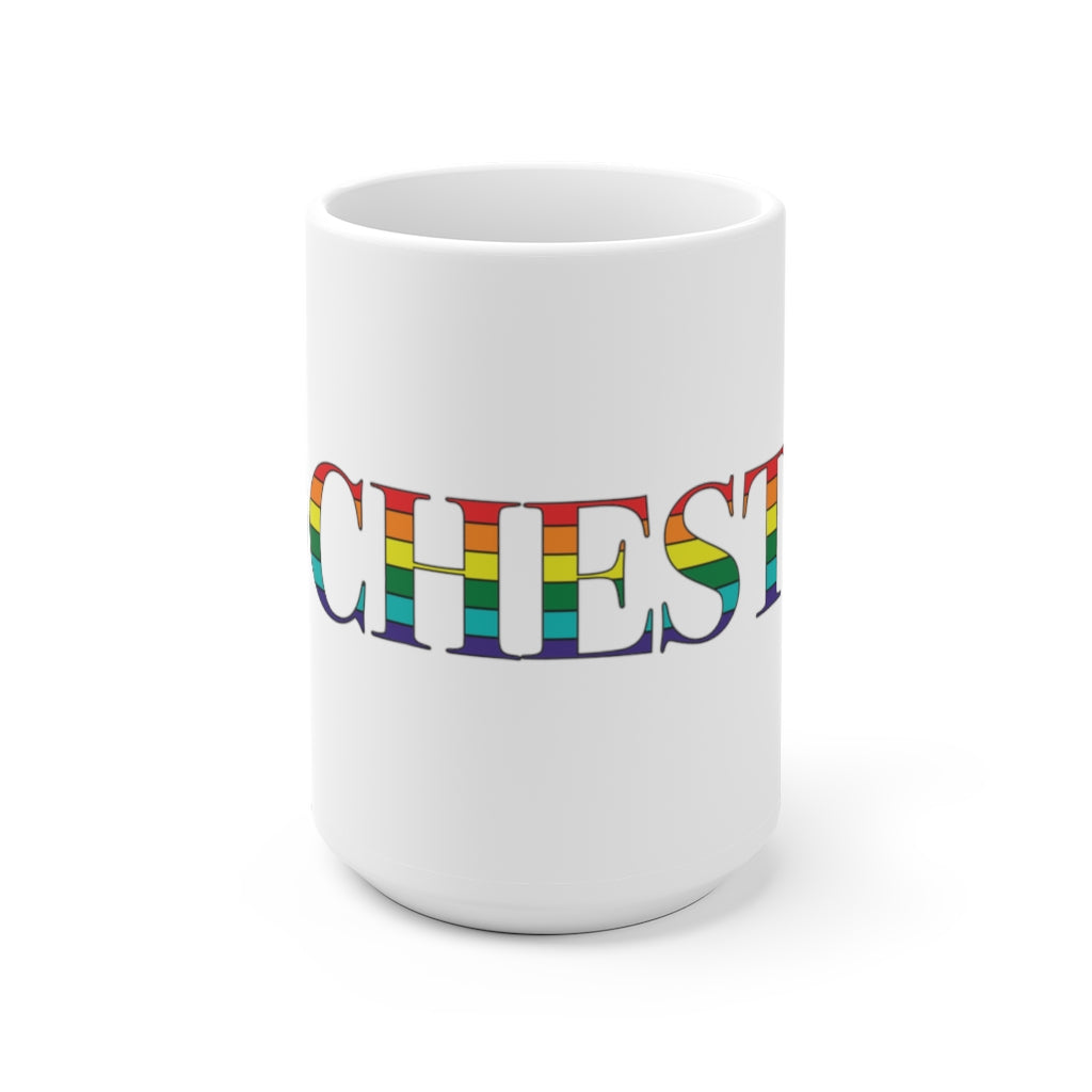 Rochester Rainbow White Ceramic Mug