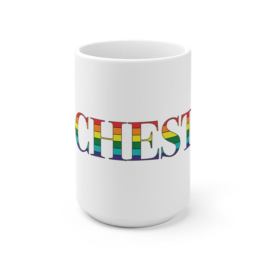 Rochester Rainbow White Ceramic Mug