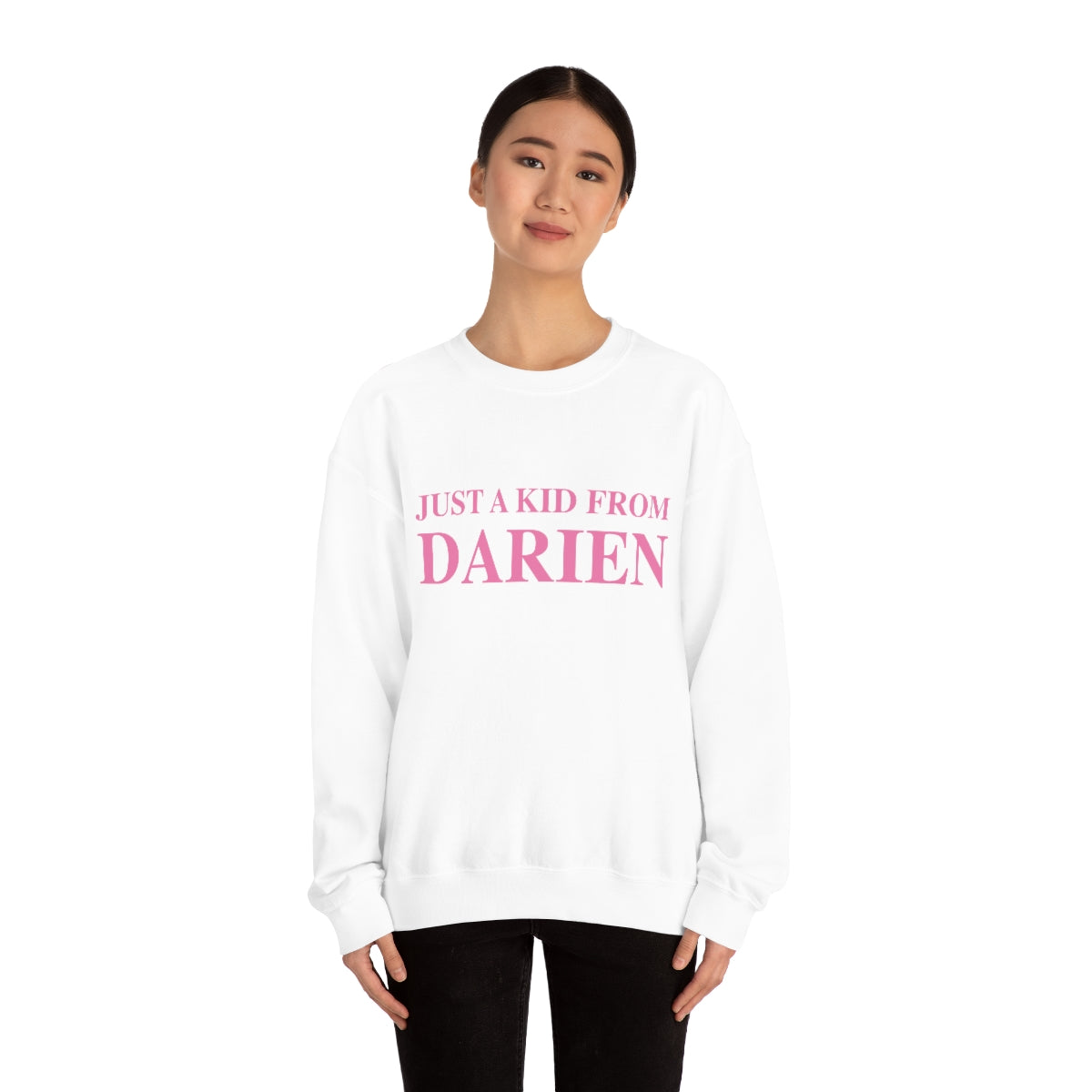 Just a kid from Darien Unisex Heavy Blend™ Crewneck Sweatshirt