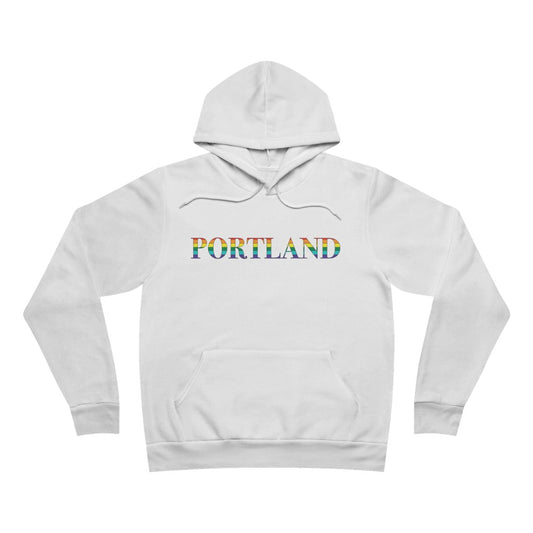 Portland Maine Rainbow  Unisex Sponge Fleece Pullover Hoodie