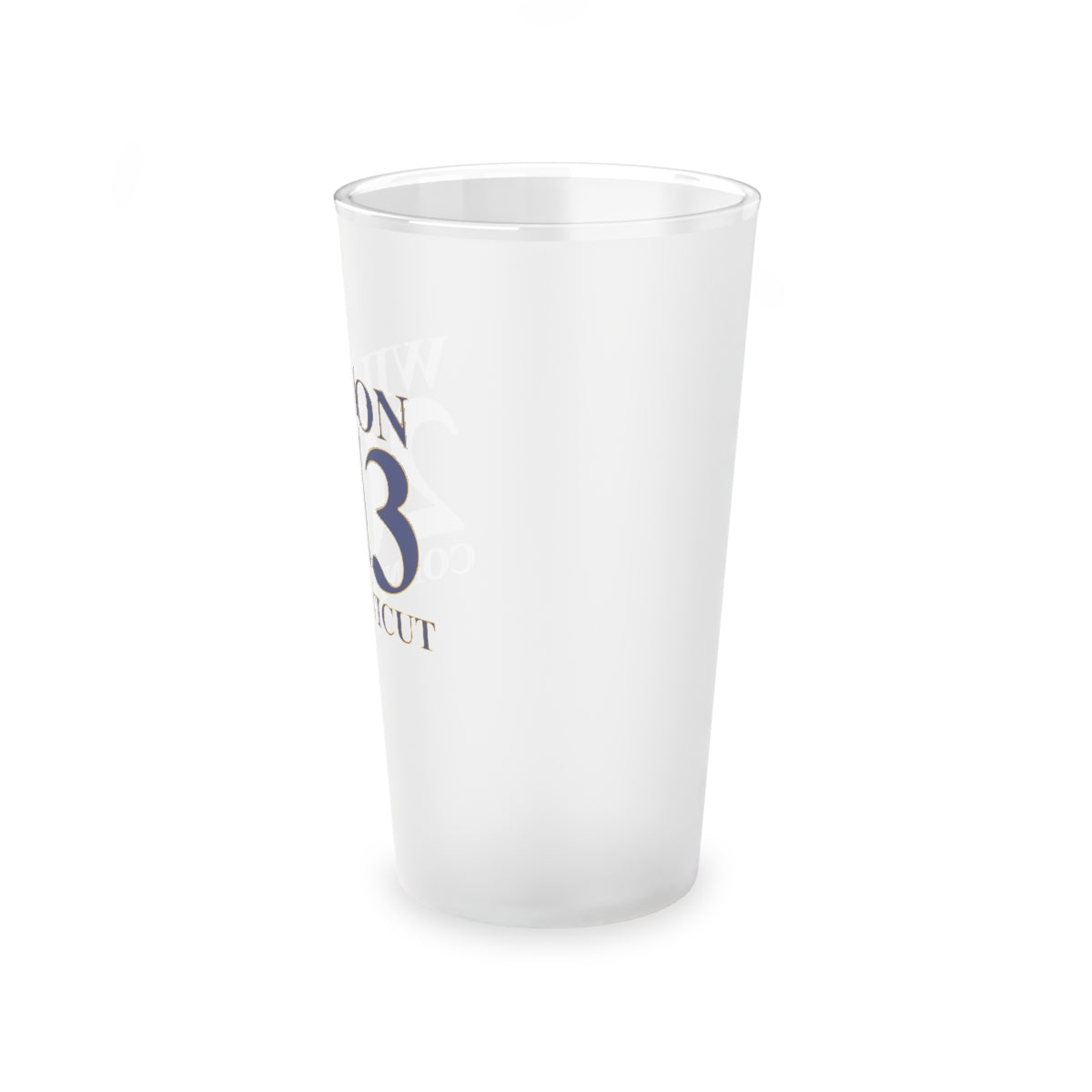 Wilton 203 Connecticut Frosted Pint Glass, 16oz