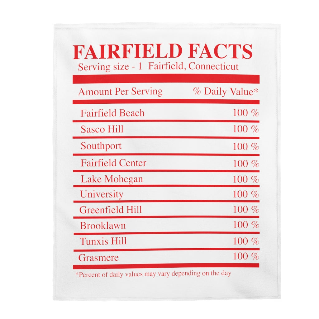 Fairfield Facts Velveteen Plush Blanket