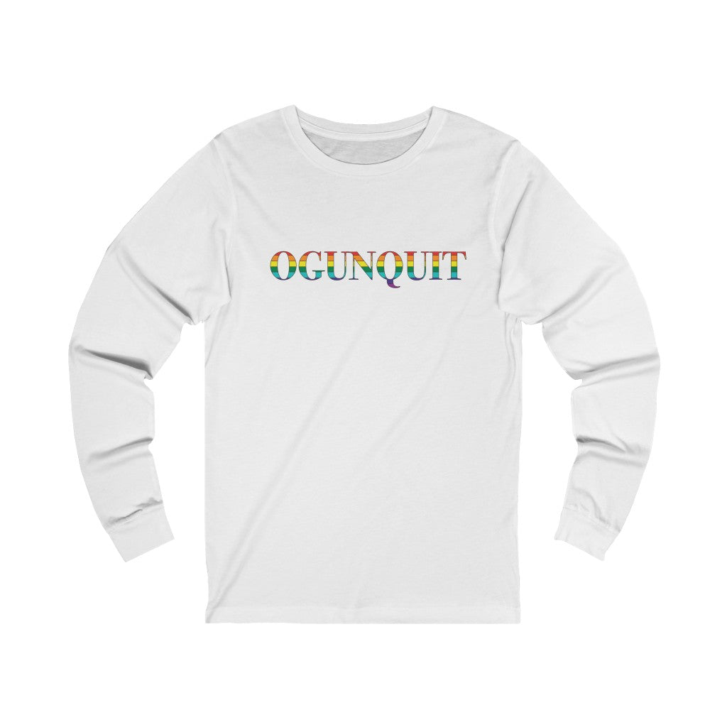 Ogunquit Rainbow Unisex Jersey Long Sleeve Tee