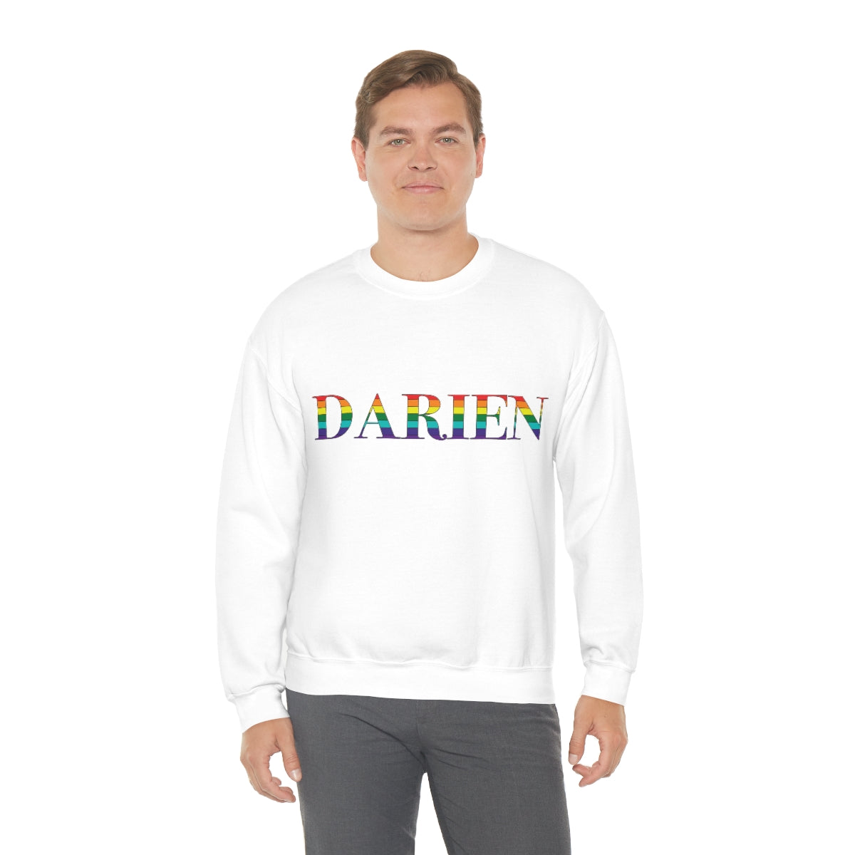 Darien Rainbow Unisex Heavy Blend™ Crewneck Sweatshirt