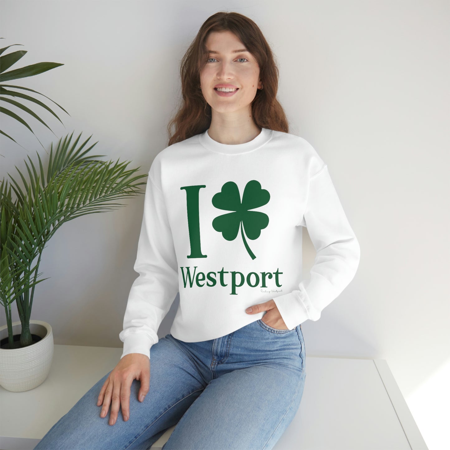 I Clover Westport (Green) Unisex Heavy Blend™ Crewneck Sweatshirt