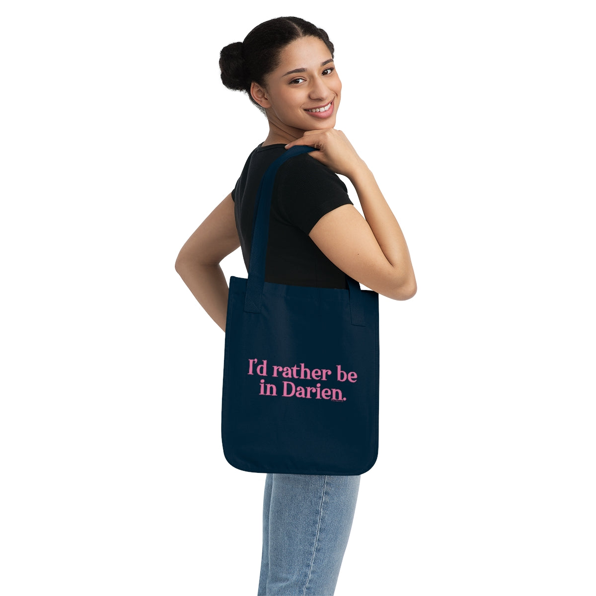 I'd rather be in darien connecticut tote bag