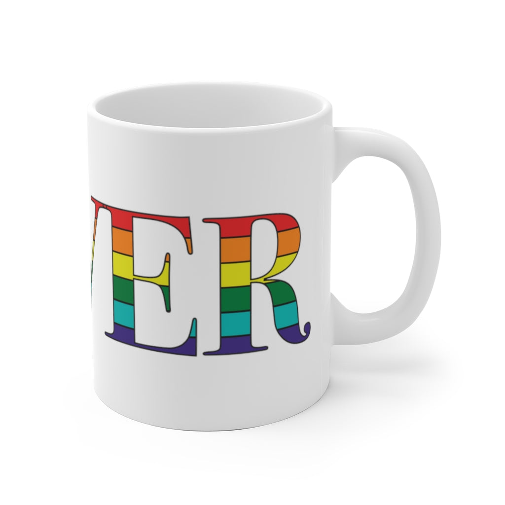 Dover Rainbow White Ceramic Mug