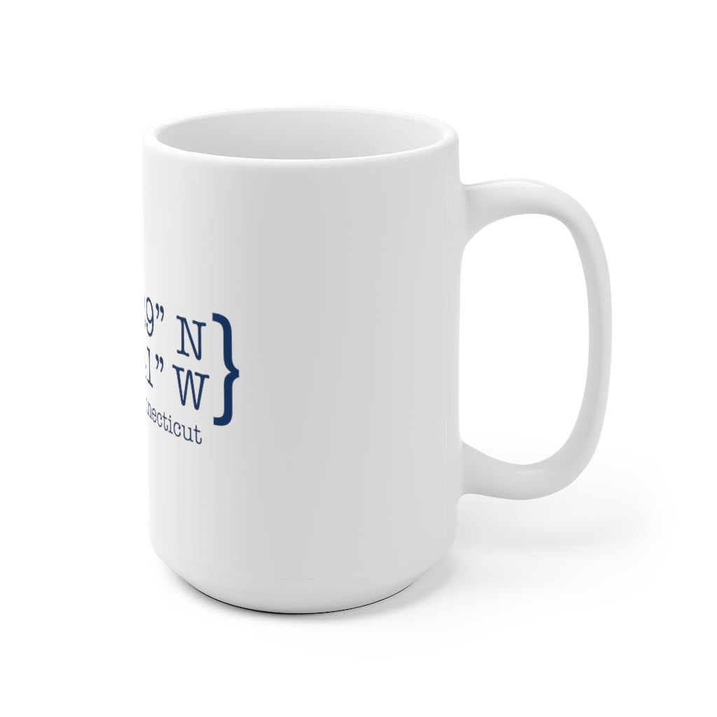 New Haven Coordinates White Ceramic Mug