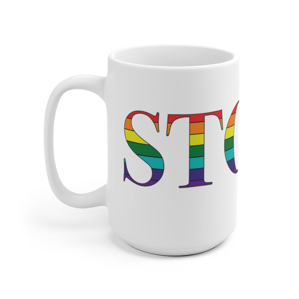 Stowe Rainbow White Ceramic Mug