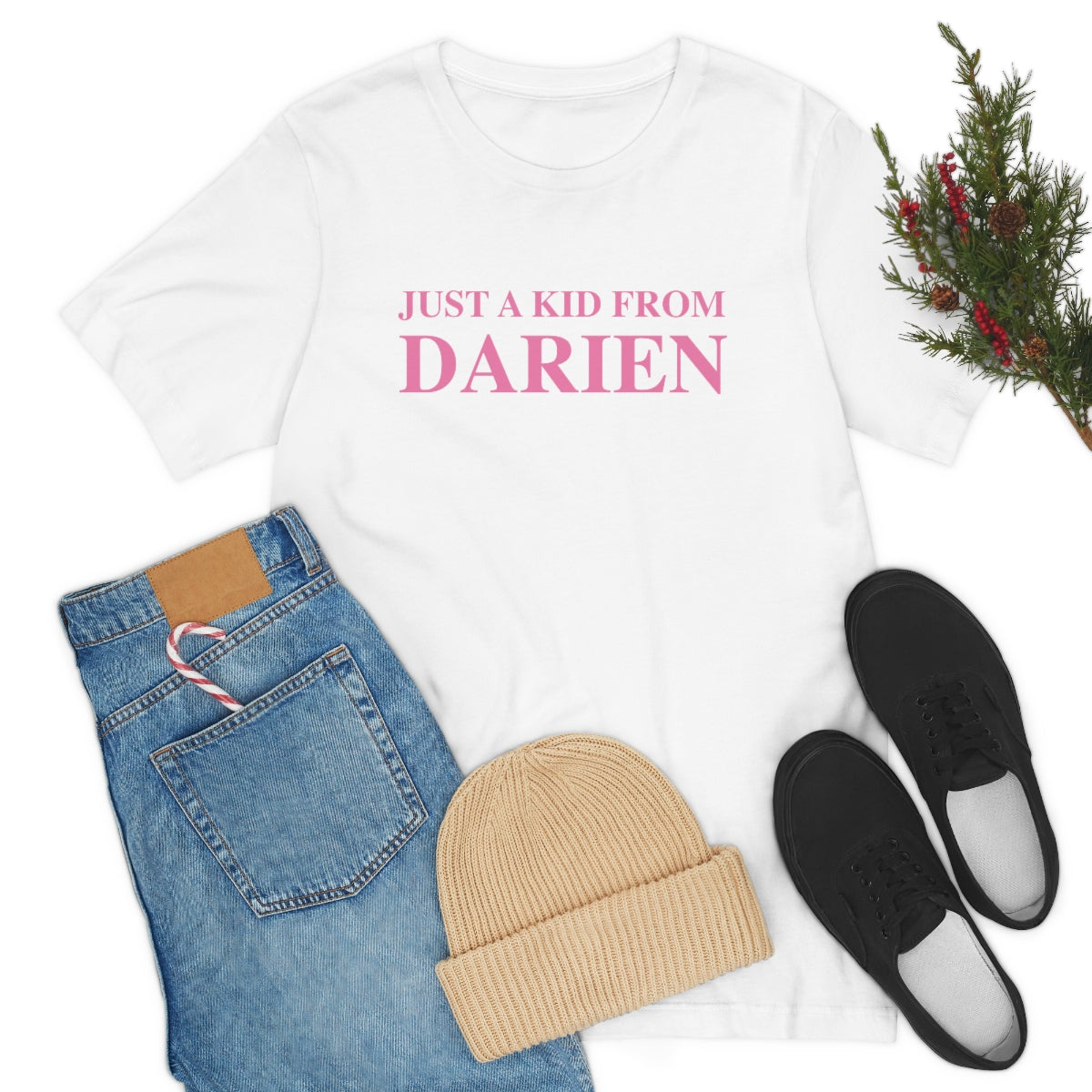 just a kid from darien unisex tee shirt