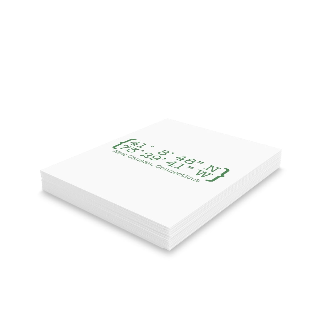 New Canaan Coordinates Greeting Cards  Does New Canaan, Connecticut always have a special place in your heart. The Coordinates collection marks the spot for the special place you have ties to.   Proceeds helps grow Finding New Canaan and Finding Connecticut's brand grow. 