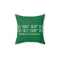 Hartford Coordinates Spun Polyester Square Pillow  Proceeds help grow Finding Connecticut's website and brand.   Click here to return to our home page.